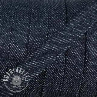 Cordino di cotone piatto 15 mm Denim navy