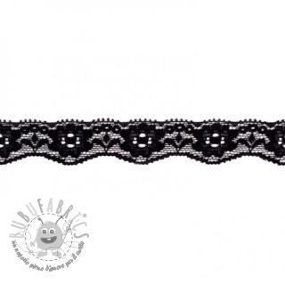 Pizzo elastico Flower black