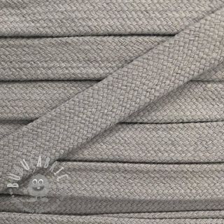 Cordino di cotone piatto 13 mm light grey