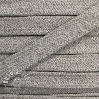 Cordino di cotone piatto 13 mm light grey