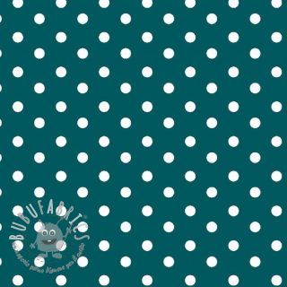 Tessuto di cotone Dots petrol