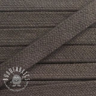 Cordino di cotone piatto 13 mm dark grey