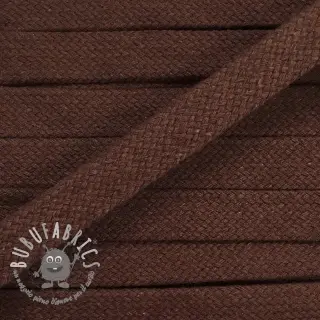 Cordino di cotone piatto 15 mm choco