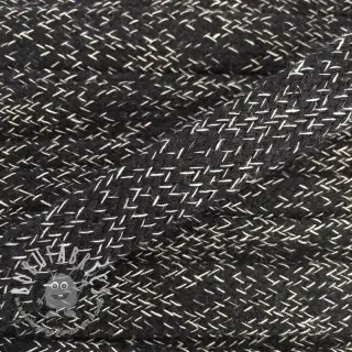 Cordino di cotone piatto 15 mm melange black