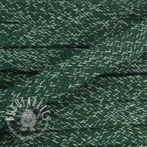 Cordino di cotone piatto 15 mm melange green