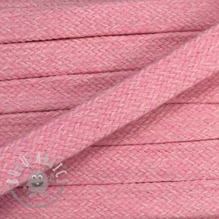 Cordino di cotone piatto 15 mm melange rose