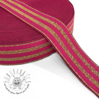 Elastico liscio 4 cm LUREX GOLD fuchsia