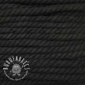 Cordino di cotone ritorto 12 mm black