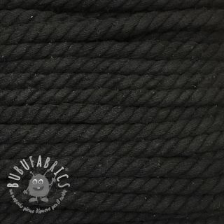 Cordino di cotone ritorto 12 mm black