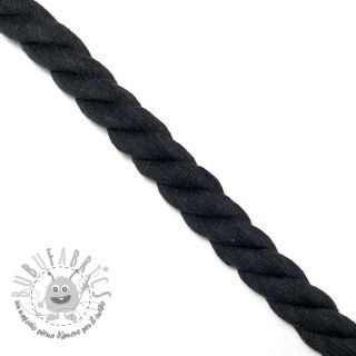 Cordino di cotone ritorto 2,5 cm black