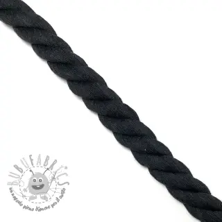 Cordino di cotone ritorto 2,5 cm black