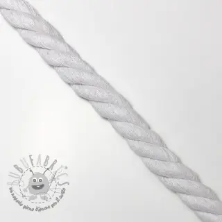 Cordino di cotone ritorto 2,5 cm white