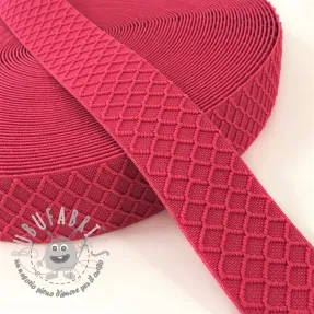 Elastico liscio 4 cm Rhombus fuchsia