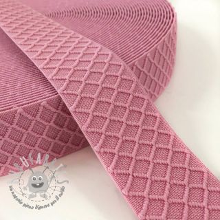 Elastico liscio 4 cm Rhombus light pink