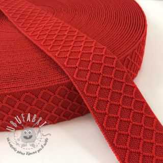 Elastico liscio 4 cm Rhombus red