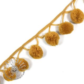 Bordatura con pompon MEGA ochre