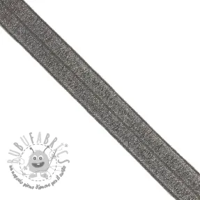 Elastico per bordatura glitter 20 mm anthracite
