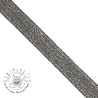 Elastico per bordatura glitter 20 mm anthracite