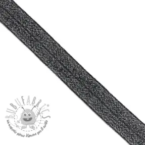 Elastico per bordatura glitter 20 mm black