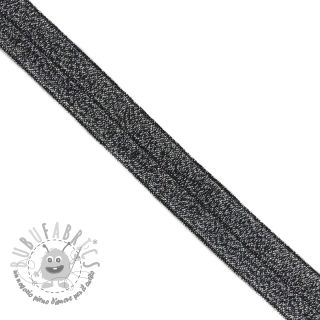 Elastico per bordatura glitter 20 mm black