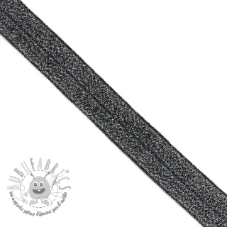 Elastico per bordatura glitter 20 mm black