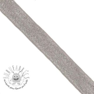 Elastico per bordatura glitter 20 mm grey