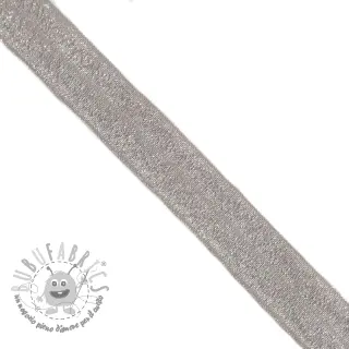 Elastico per bordatura glitter 20 mm grey