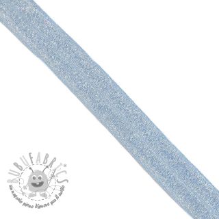 Elastico per bordatura glitter 20 mm light blue