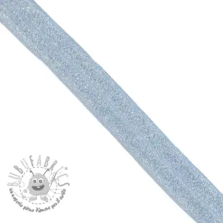 Elastico per bordatura glitter 20 mm light blue