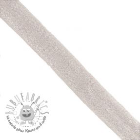 Elastico per bordatura glitter 20 mm nude