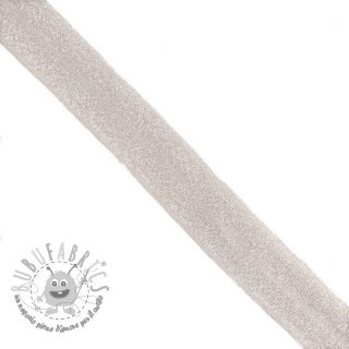 Elastico per bordatura glitter 20 mm nude