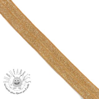Elastico per bordatura glitter 20 mm ochre
