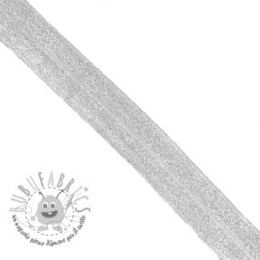 Elastico per bordatura glitter 20 mm white