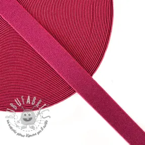 Elastico liscio 2,5 cm glitter fuchsia