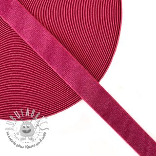 Elastico liscio 2,5 cm glitter fuchsia