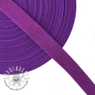 Elastico liscio 2,5 cm glitter purple