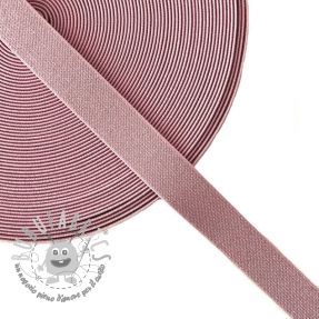 Elastico liscio 2,5 cm glitter rose
