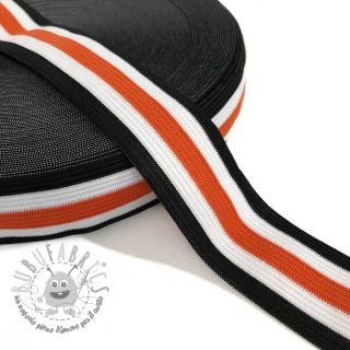 Elastico liscio 3 cm Side stripe orange