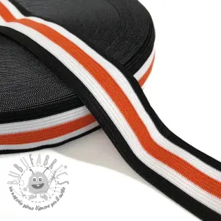 Elastico liscio 3 cm Side stripe orange