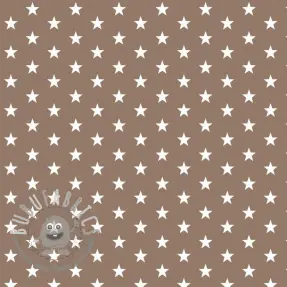 Tessuto di cotone Petit stars taupe