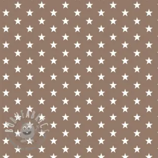 Tessuto di cotone Petit stars taupe