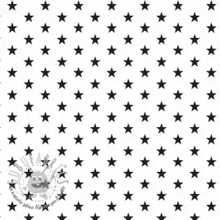 Tessuto di cotone Petit stars white/black