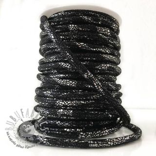Cordoncino in tessuto scamosciato Glitter black