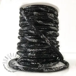 Cordoncino in tessuto scamosciato Glitter black