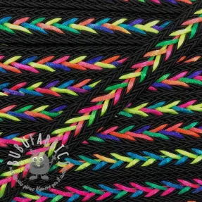 Cordoncino intrecciato in poliestere NEON black