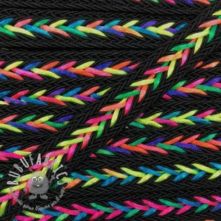 Cordoncino intrecciato in poliestere NEON black