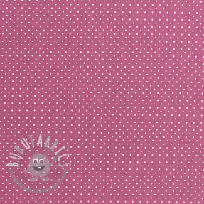 Tessuto di cotone Petit dots mauve