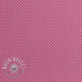 Tessuto di cotone Petit dots mauve