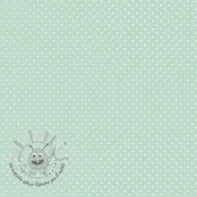Tessuto di cotone Petit dots mint