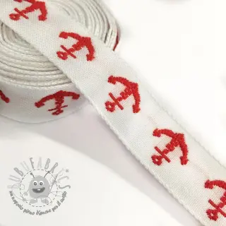 Nastro Anchor white/red